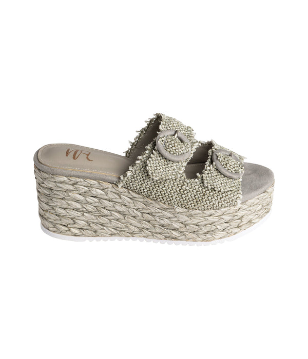 Naughty Monkey Eriwen Buckle Wedge In Teal