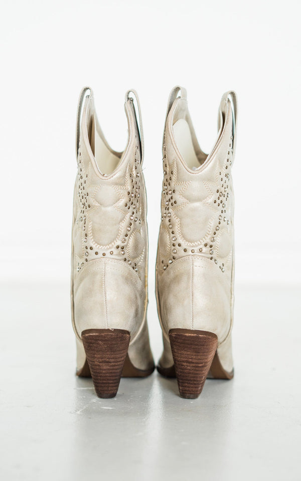 Naughty Monkey Houston Western Boots In Champagne