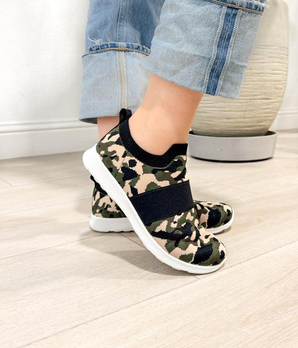 naughty monkey Jia Knit Sneaker in Camo