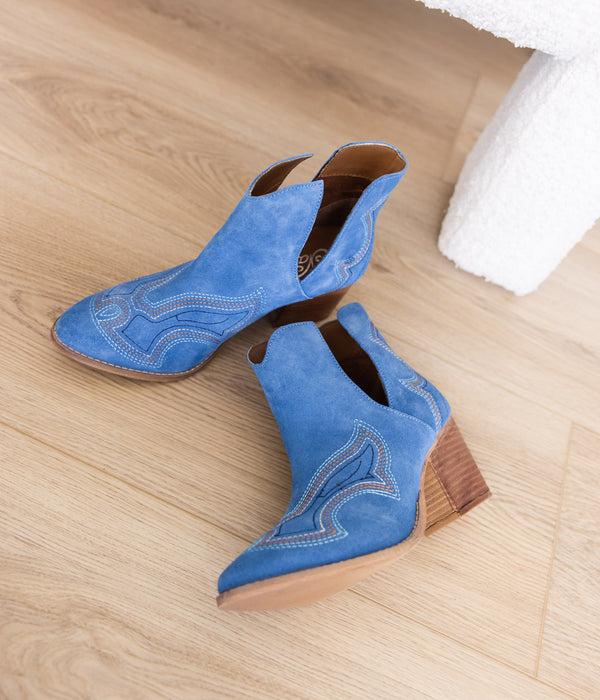 naughty monkey Journee Ankle Boots in Blue