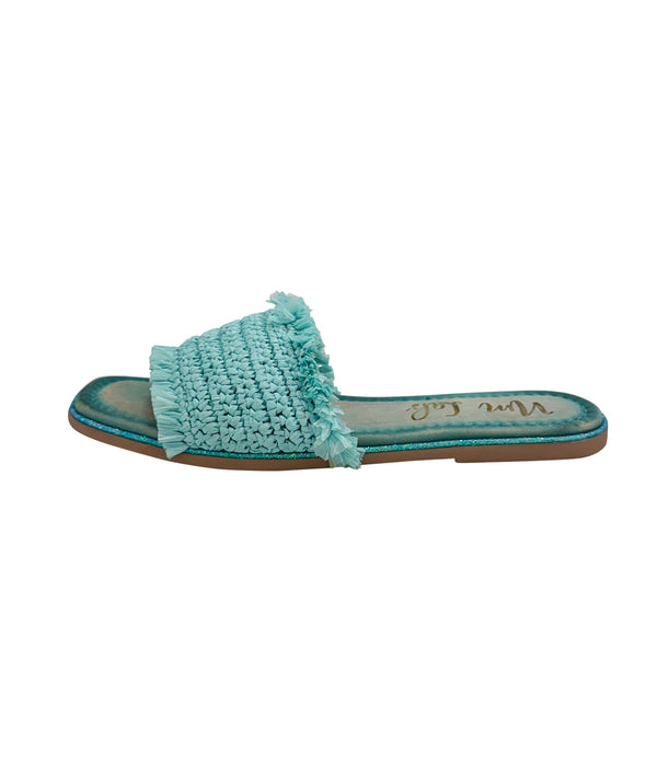 Naughty Monkey Juana Woven Sandals In Aqua Blue