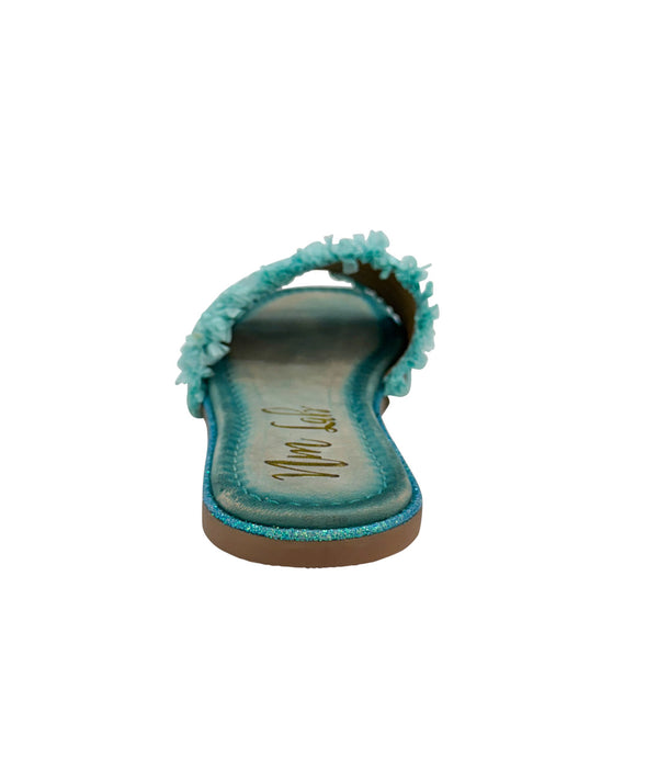 Naughty Monkey Juana Woven Sandals In Aqua Blue