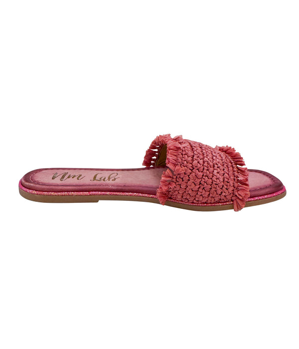 Naughty Monkey Juana Woven Sandals In Pink