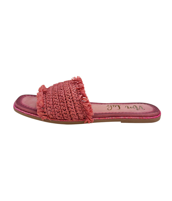 Naughty Monkey Juana Woven Sandals In Pink