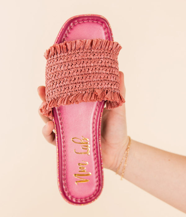 naughty monkey Juana Woven Sandals in Pink