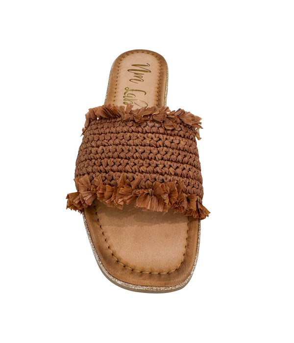 Naughty Monkey Juana Woven Sandals In Tan