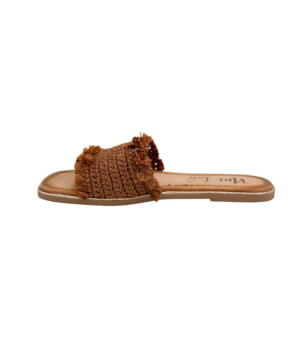 Naughty Monkey Juana Woven Sandals In Tan
