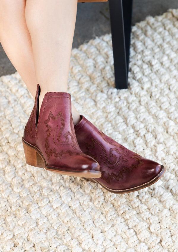 naughty monkey Kickin' Booties in Burgundy