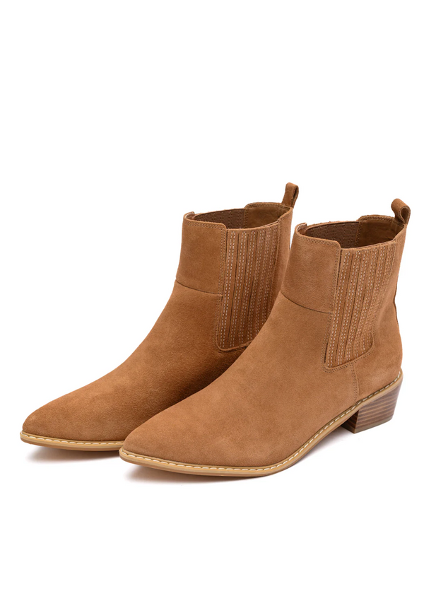 Naughty Monkey Leonor Suede Ankle Boot In Tan