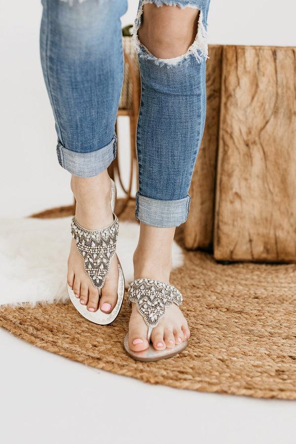Naughty Monkey Loving U Sandals In Silver