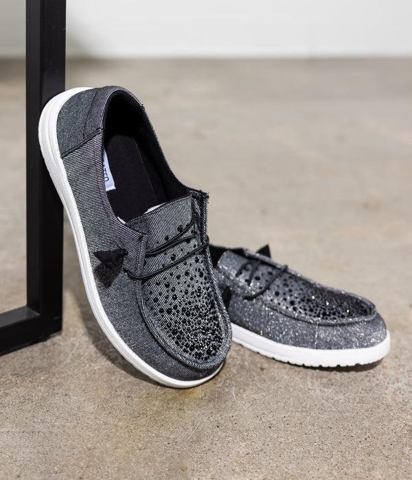 naughty monkey Maco Water Drop Sneaker in Black