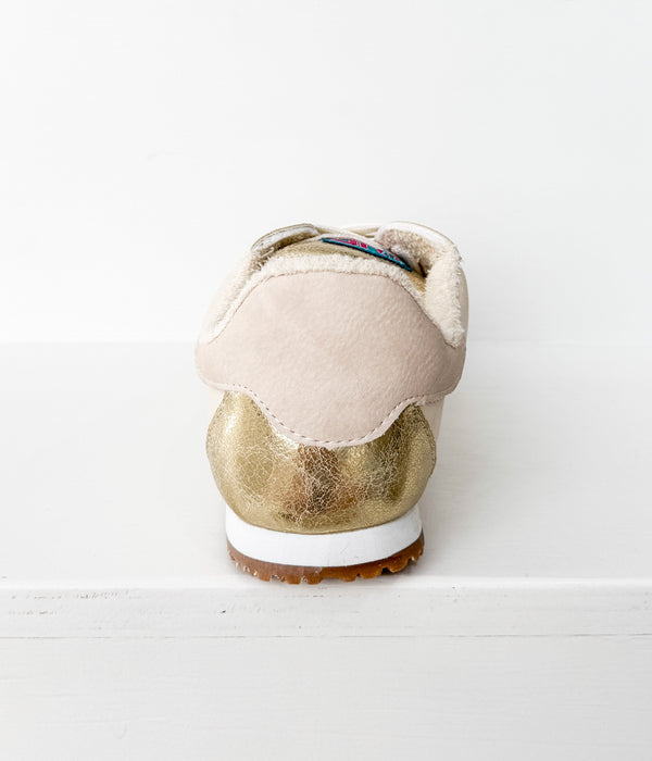 Naughty Monkey Madrid Sneaker In Beige/Gold