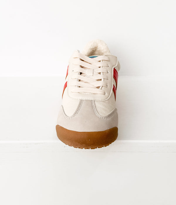 Naughty Monkey Madrid Sneaker In Beige/Red