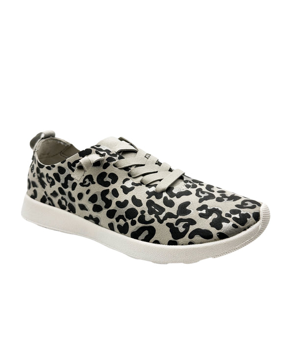 Naughty Monkey Mayo Sneaker In Light Grey Leopard