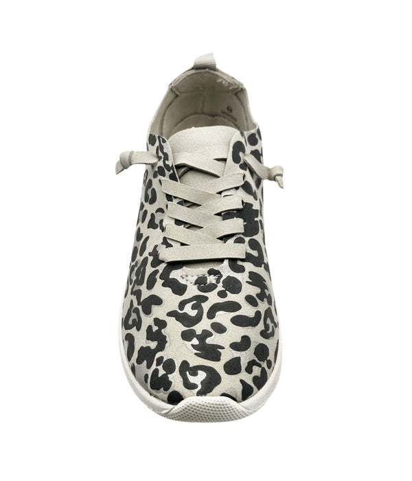 Naughty Monkey Mayo Sneaker In Light Grey Leopard