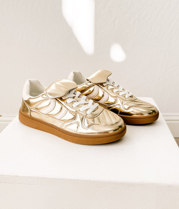 Naughty Monkey Milan Metallic Sneaker In Gold