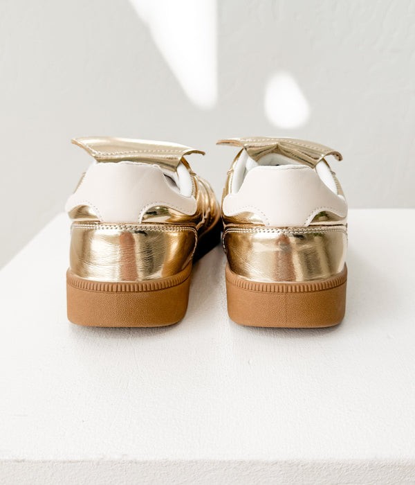 Naughty Monkey Milan Metallic Sneaker In Gold