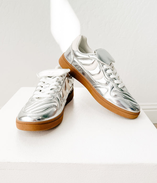 Naughty Monkey Milan Metallic Sneaker In Silver