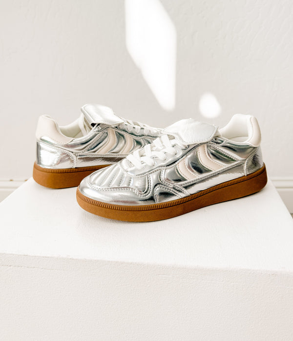 Naughty Monkey Milan Metallic Sneaker In Silver