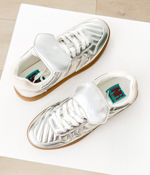 naughty monkey Milan Metallic Sneaker in Silver