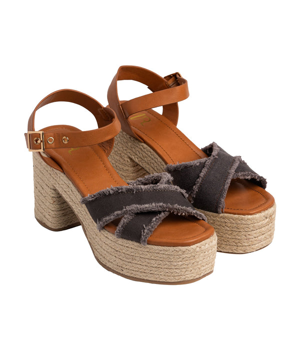 Naughty Monkey Nana Platform Sandals In Black