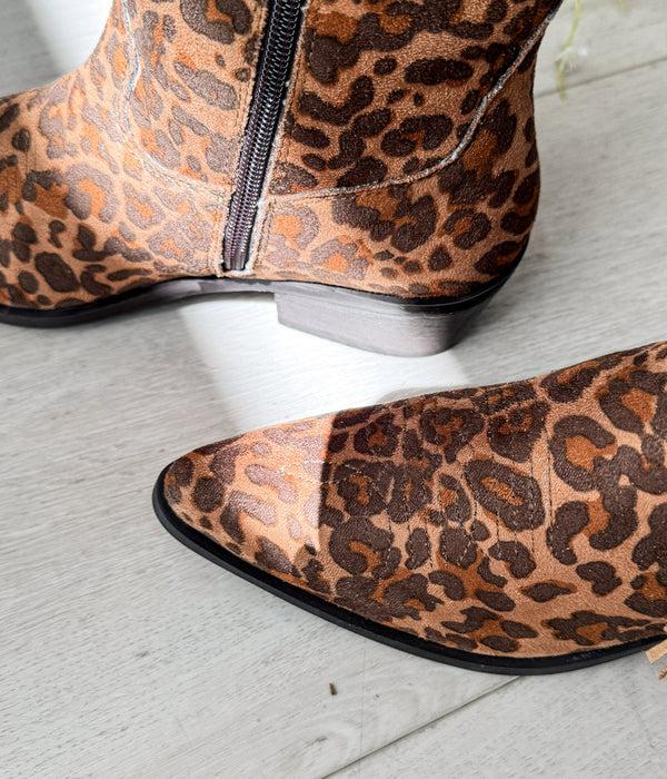 Naughty Monkey Rodeo Doll Fringe Boots In Leopard