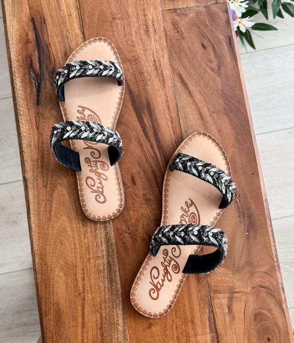 Naughty Monkey Shine Bright Sandals In Black