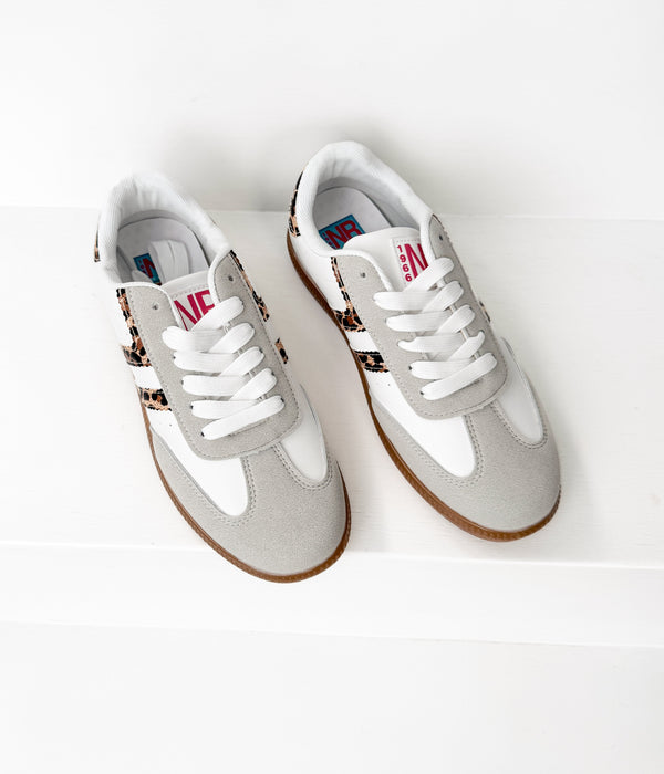 Naughty Monkey Stockholm Sneaker In White Leopard