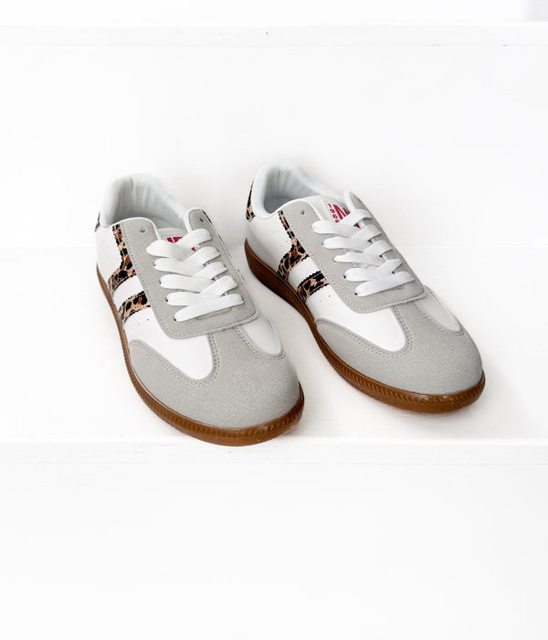 naughty monkey Stockholm Sneaker in White Leopard
