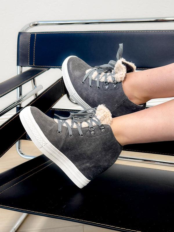 Naughty Monkey Tiburon Sneaker Wedge In Grey