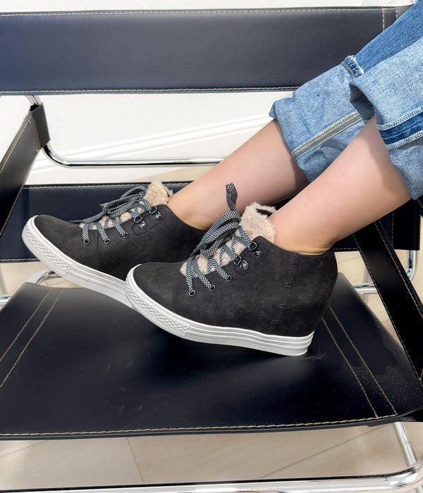 Naughty Monkey Tiburon Sneaker Wedge In Grey