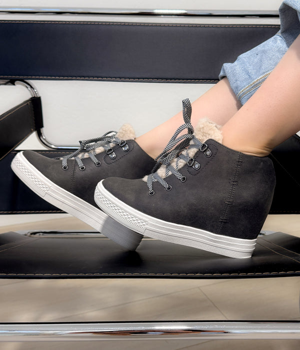 naughty monkey Tiburon Sneaker Wedge in Grey