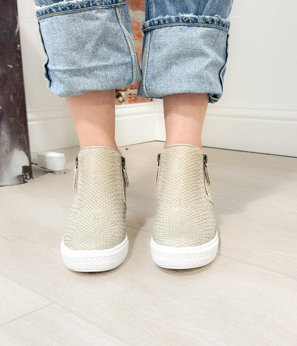 Naughty Monkey Timmibelle Wedge Sneaker In Cream