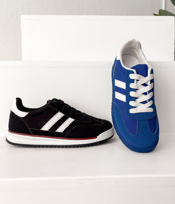 Naughty Monkey Tokyo Dual Stripe Sneakers In Blue