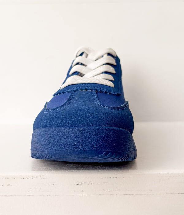Naughty Monkey Tokyo Dual Stripe Sneakers In Blue