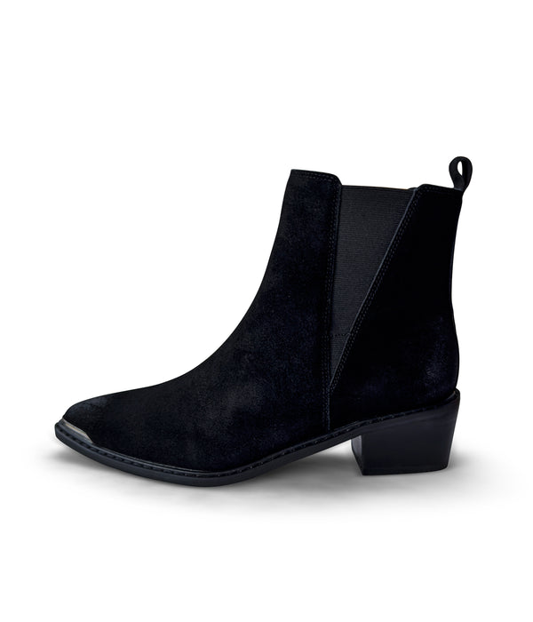 Naughty Monkey Wylie Suede Ankle Boot In Black
