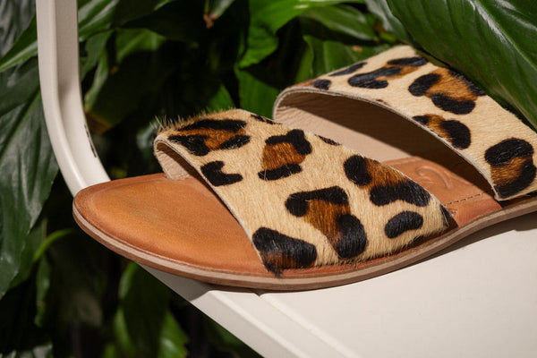Naughty Monkey Spirited Dual Strap Slide In Leopard