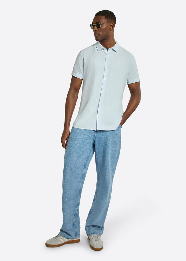 Nautica Competition Andre Short Sleeve Shirt - Pale Blue