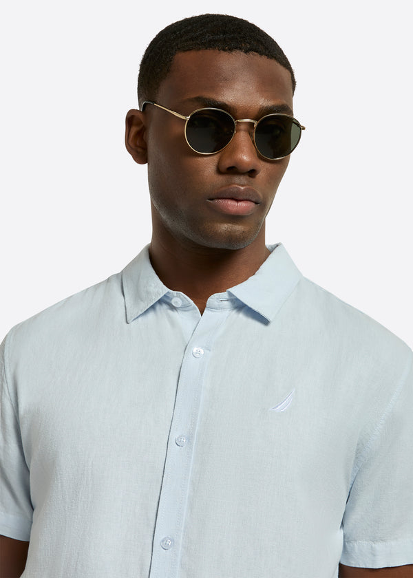Nautica Competition Andre Short Sleeve Shirt - Pale Blue
