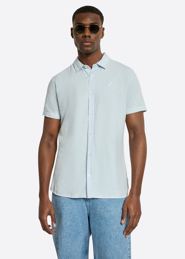 nautica competition Andre Short Sleeve Shirt - Pale Blue