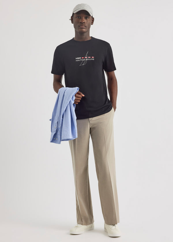 Nautica Competition Aukai SS T-Shirt - Black | Nautica Official EU Store