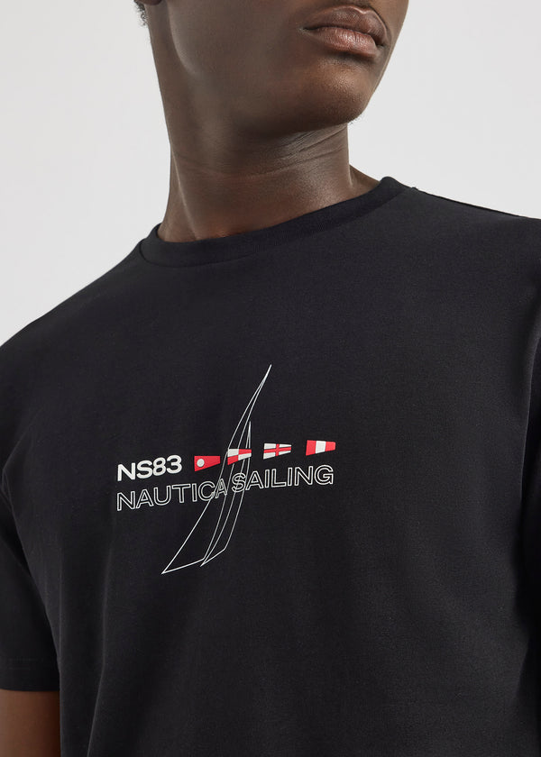 Nautica Competition Aukai SS T-Shirt - Black | Nautica Official EU Store