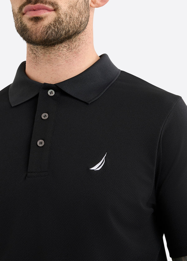 Nautica Competition Barrett Slim Fit Polo Shirt - Black