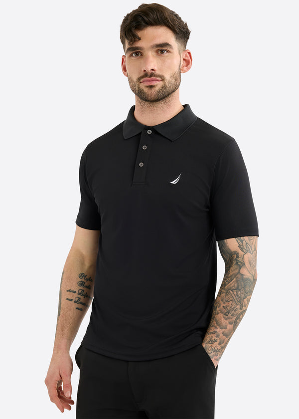 nautica competition Barrett Slim Fit Polo Shirt - Black