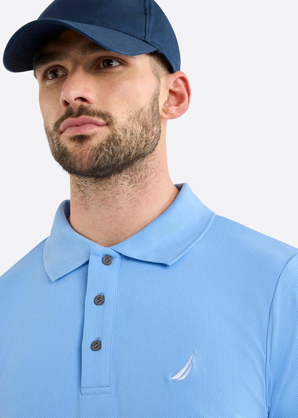 Nautica Competition Barrett Slim Fit Polo Shirt - Natural Blue