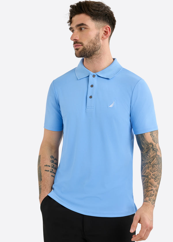 nautica competition Barrett Slim Fit Polo Shirt - Natural Blue