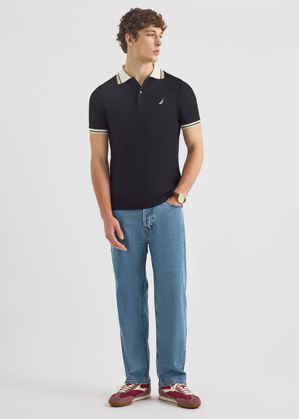 Nautica Competition Bayer Polo Shirt - Black | Nautica Official EU Store