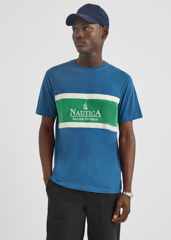 nautica competition Cagney T-Shirt - Washed Denim | Nautica Official EU Store