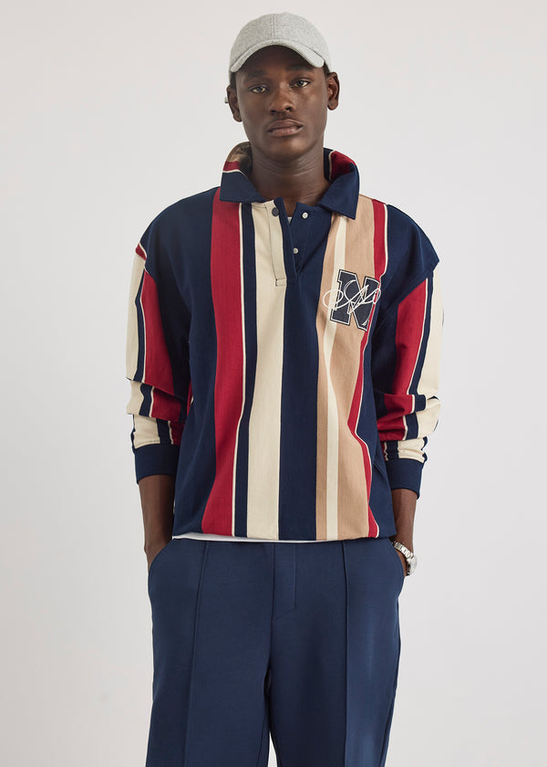 nautica competition Colson Collared Sweatshirt - Dark Navy