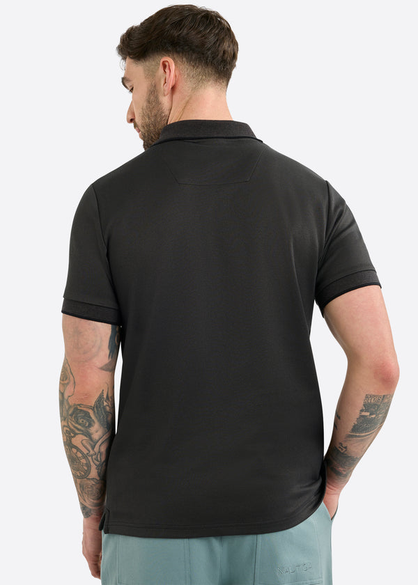 Nautica Competition Harlyn Slim Fit Polo Shirt - Black